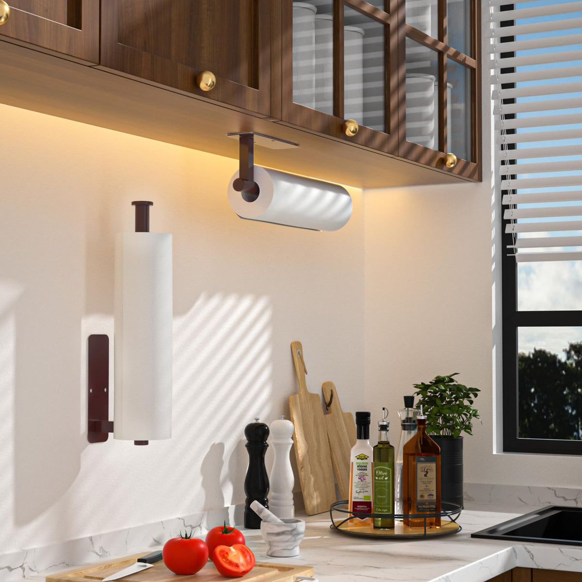 ASTOFLI RV under-counter paper towel holder saves space on the move.