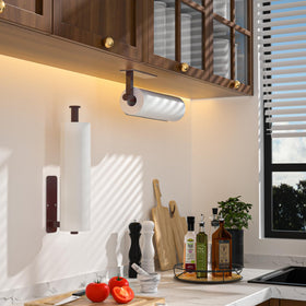 ASTOFLI RV under-counter paper towel holder saves space on the move.