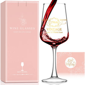 Astonlink 1966 wine glass for elegant 60th birthday celebrations.