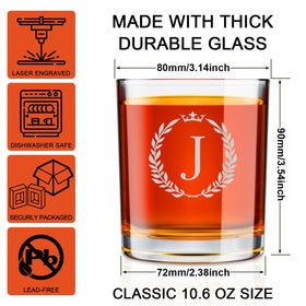Astonlink laser-engraved rocks glass showing a permanent design that won’t fade.