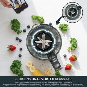 ASTRALSHIP ASH01-S glass jar with heating feature for hot blends.