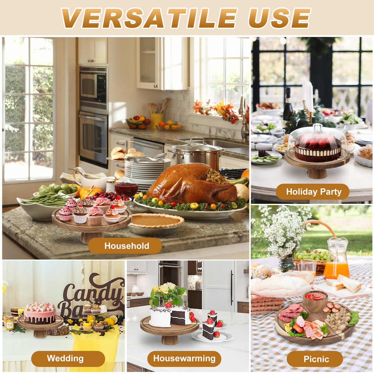 ASTROLIN gift-ready cake stand packaging emphasizes stylish kitchen decor