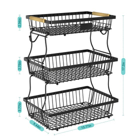 Astrorhine easy-assembly metal fruit rack simplifies setup without tools