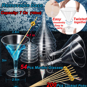 Asxtexz 54 plastic martini glasses for simple event service