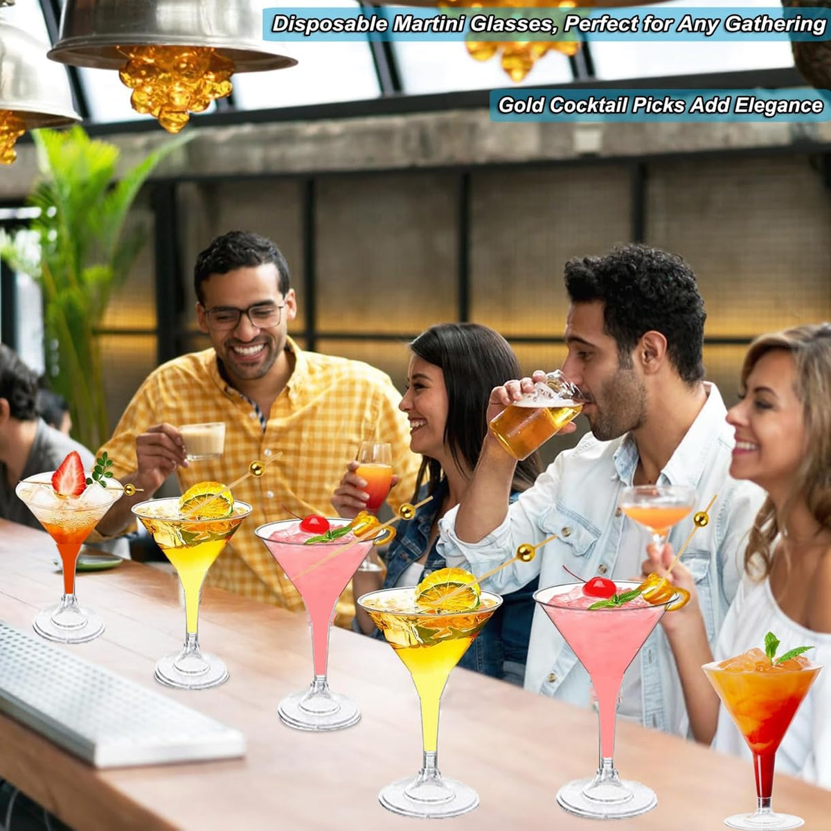 Asxtexz detachable-base martini glasses for fast setup