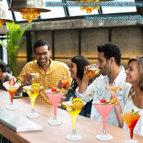 Asxtexz detachable-base martini glasses for fast setup