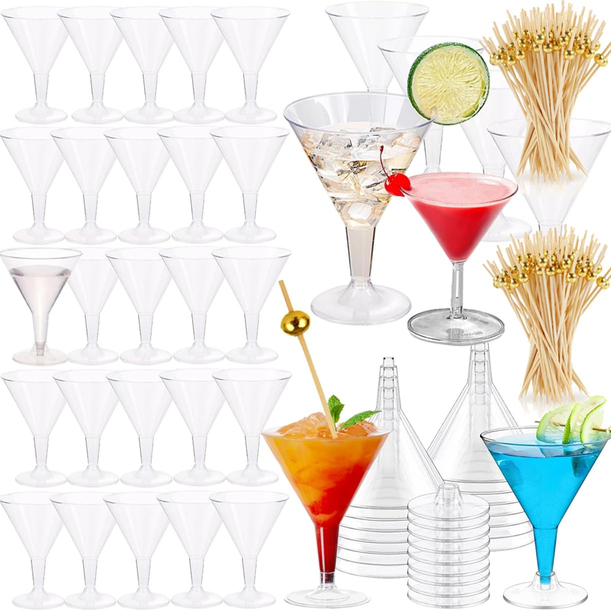Asxtexz unbreakable 7oz martini glasses for poolside cocktails