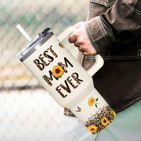 AT2Z Global tumbler features ergonomic handle for easy grip.