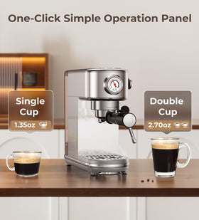 atatix 20 bar pressure system for rich extraction and crema.