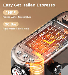 atatix steam wand creates dense, glossy microfoam for latte art.