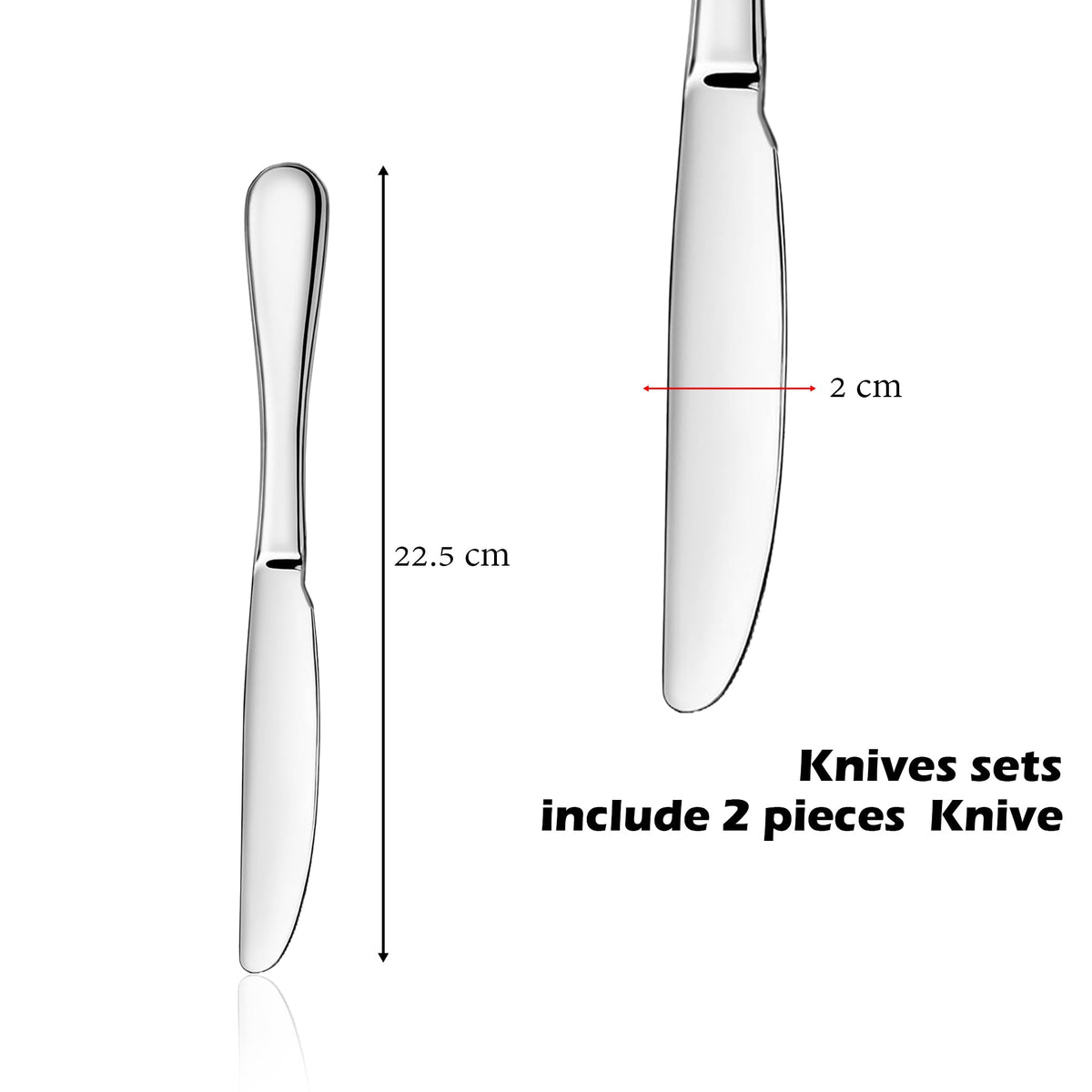 ATB dinner knives with ergonomic handle for comfortable daily use