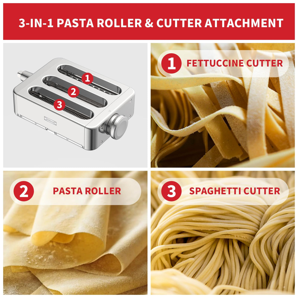 Atbod Spaghetti Cutter creates classic strands quickly for family meals.
