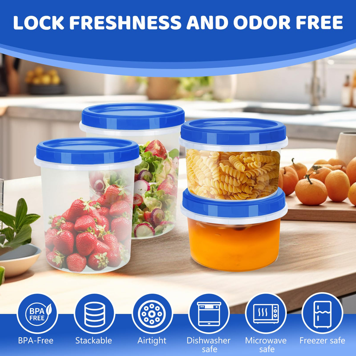 Atecare BPA-free container safe for microwave heating and dishwasher cleaning.