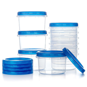 Atecare 16oz freezer container, stackable design, keeps meals organized and space-efficient.