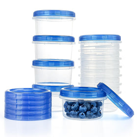 Atecare 8oz freezer container with twist-top lid for secure meal prep and storage.