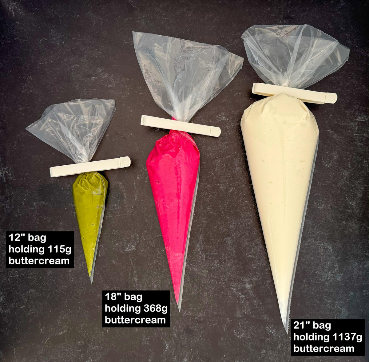 Ateco 4421 cardboard storage box keeps piping bags organized.