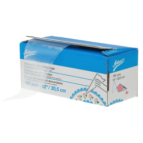 Ateco clear plastic disposable bag for 12-inch piping, easy visibility.