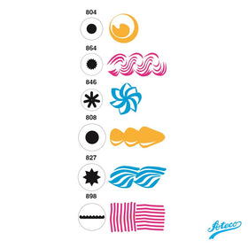 Ateco star and French star tips 827 and 864 for elegant piping designs