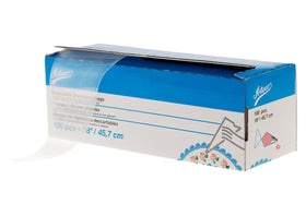Ateco 18-inch disposable bags on a roll for quick setup and easy access.