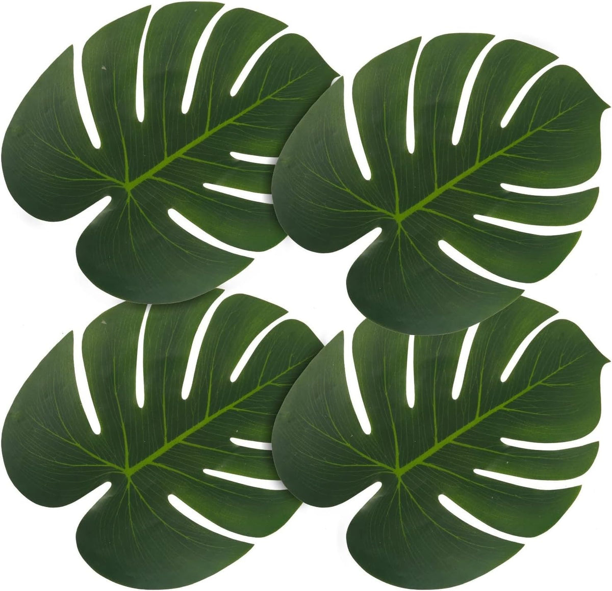 ATFL artificial palm leaves offer durable, reusable big-leaf placemats for tropical table decor.