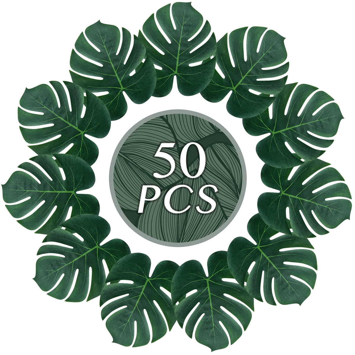 ATFL tropical palm leaves add vibrant green ambiance to events.