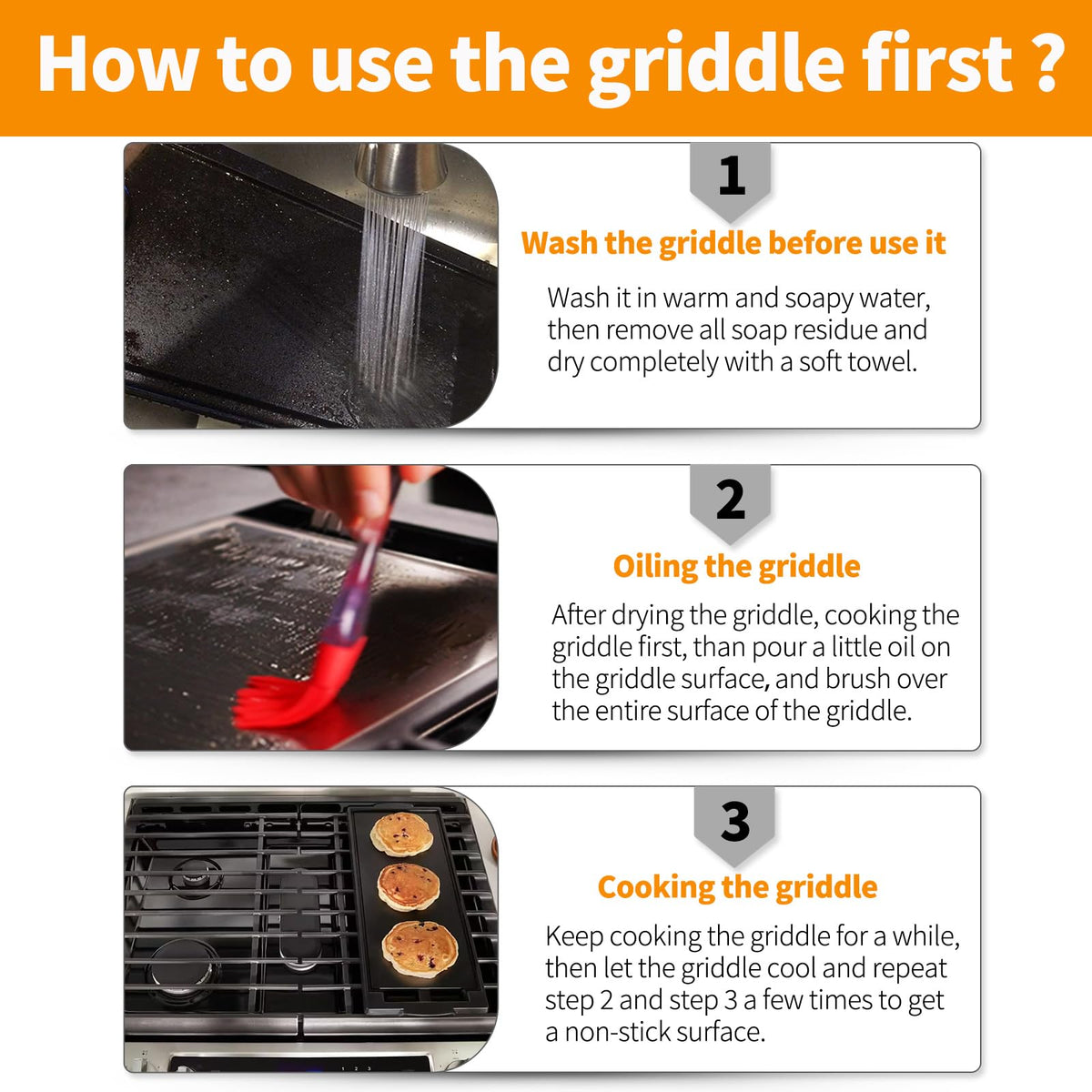 Atgestore versatile griddle supports searing, sautéing, and more on one surface
