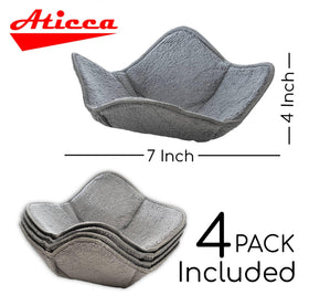 Aticca microwave bowl cozy heat dissipation design enhances safety during heating.