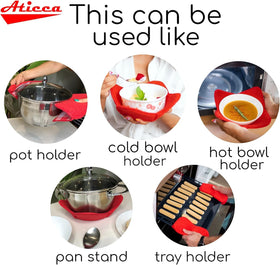 Aticca hot-food holders provide a non-slip grip for meals