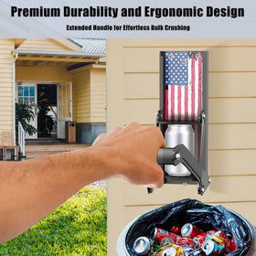 ATINY 16oz can crusher reduces can size for easier disposal