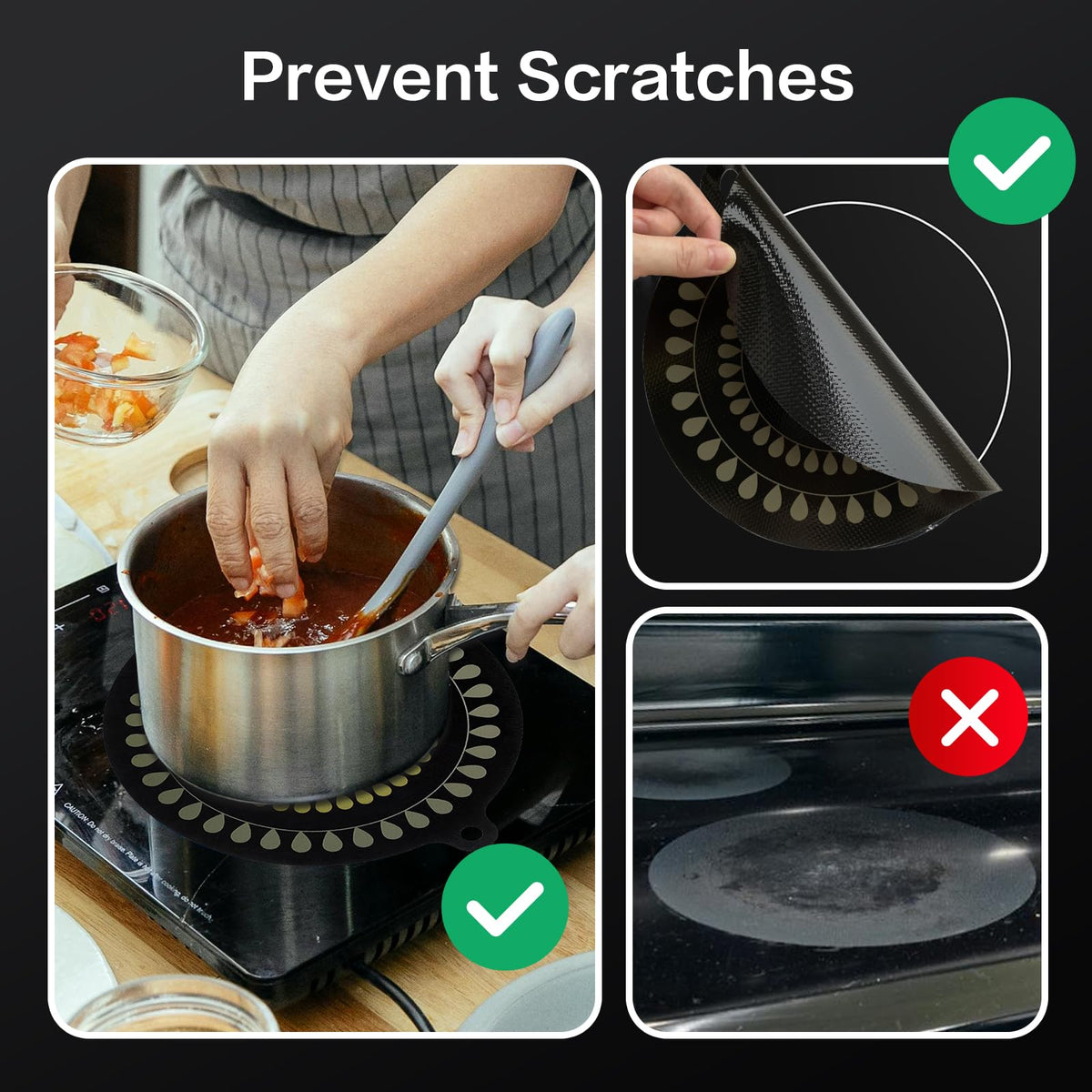 Atlmainx silicone induction surface protector guards against spills and marks