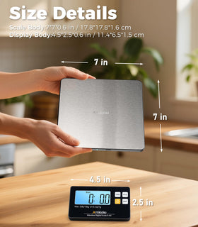 Atogou wireless scale powered by two AAA batteries for reliable use