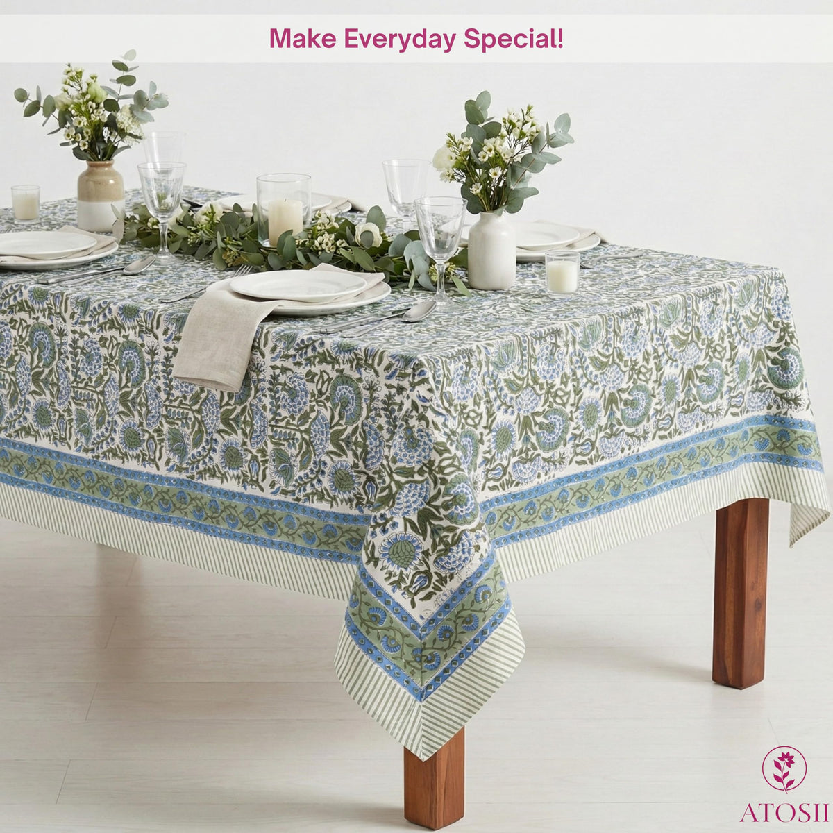 ATOSII 100% cotton fabric offers soft texture and natural drape.