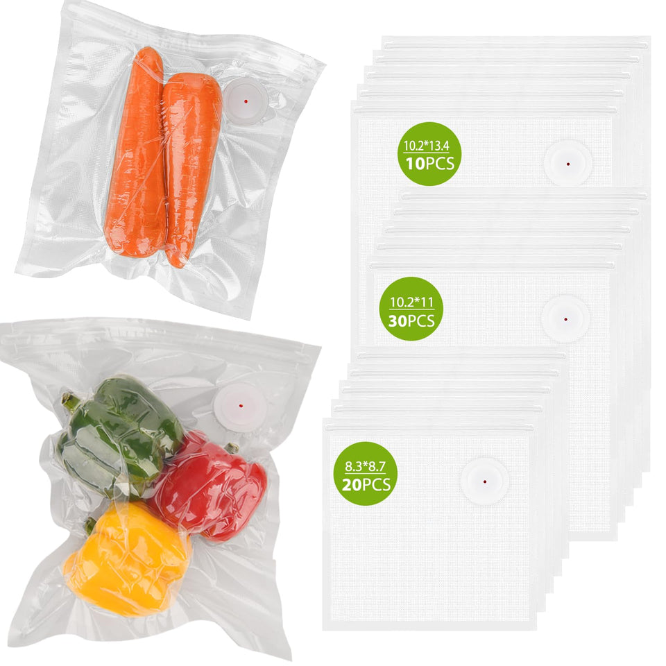Atosun 60pcs vacuum sealer bags packaging shows bulk storage convenience