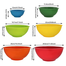 ATRDTO red nested bowls demonstrate space-saving storage