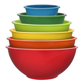 ATRDTO Classic Mixing Bowl Set red top view for versatile kitchen prep