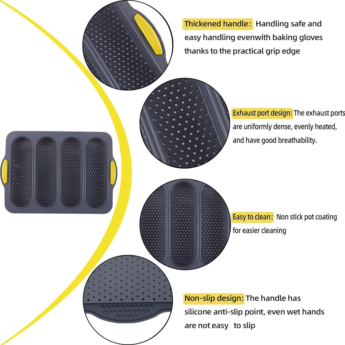 atrccs multi-use bread pan ideal for loaves or buns
