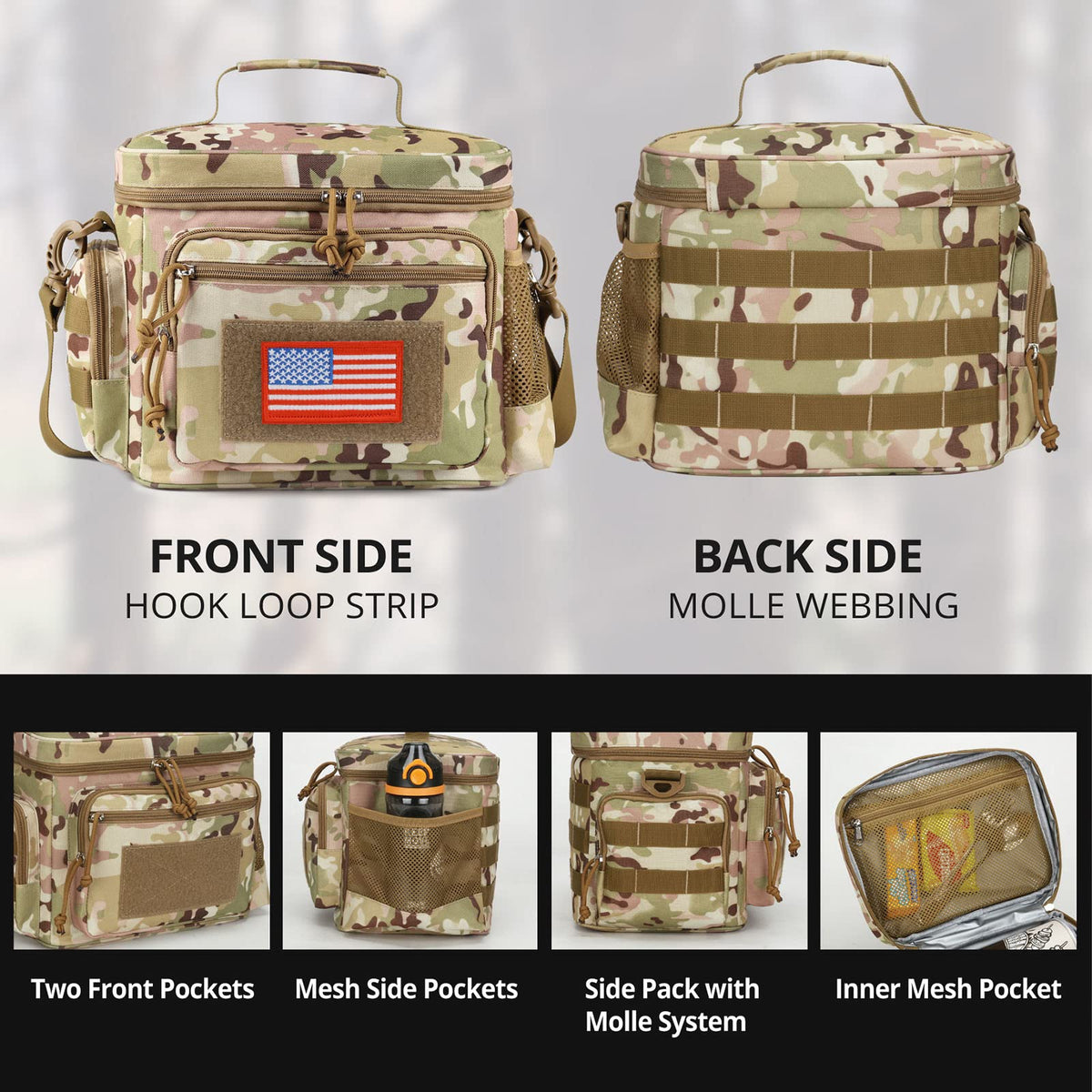 ATRIPACK lunch box with adjustable shoulder strap for versatile carrying.