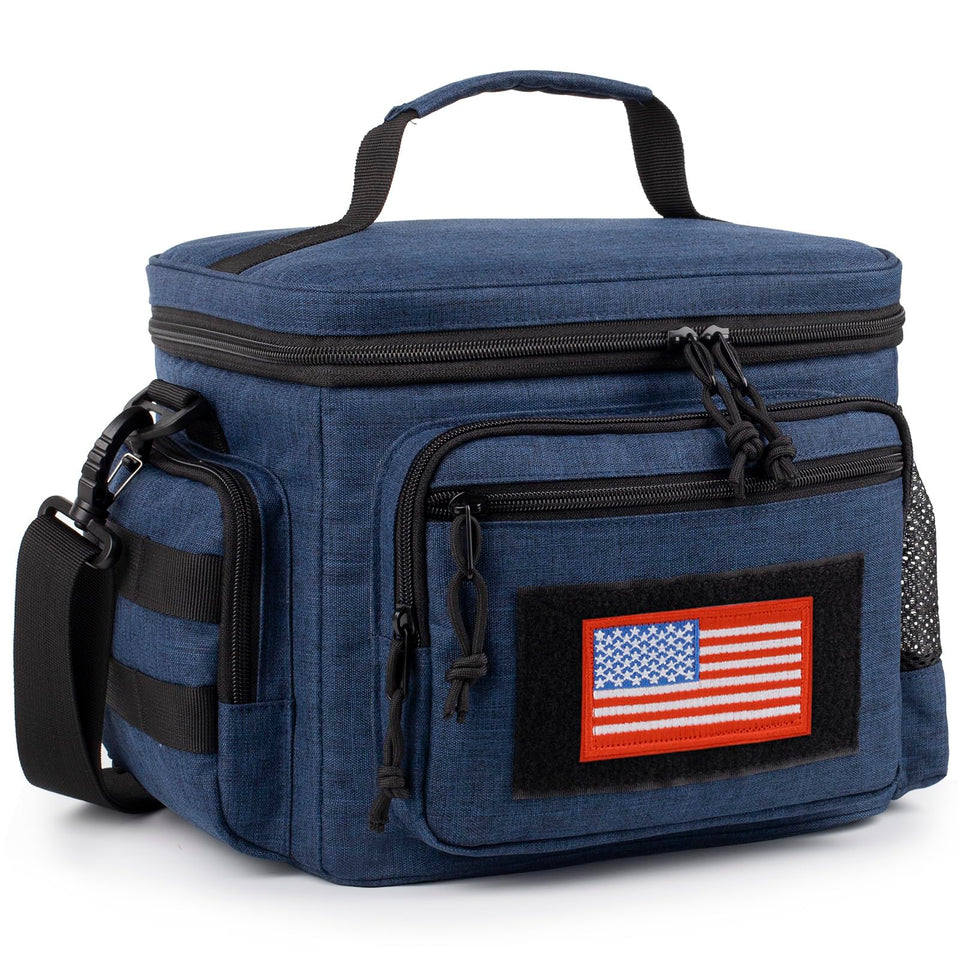 ATRIPACK lunch box blue front view with roomy compartments for meals