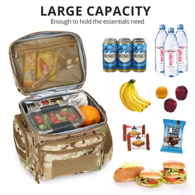 ATRIPACK lunch box with MOLLE webbing on the side for attaching gear.