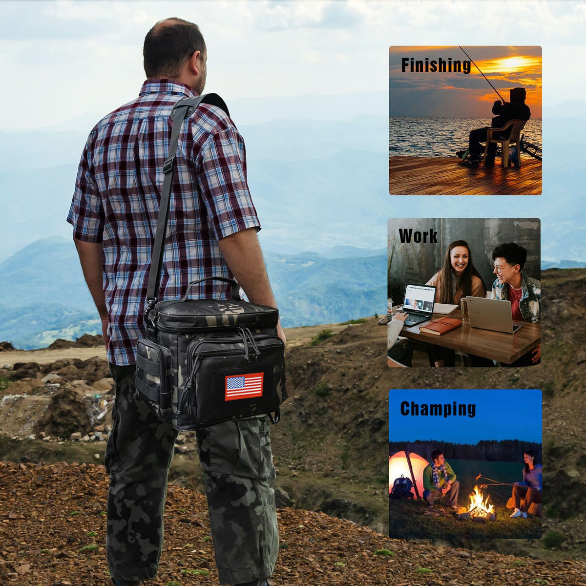 ATRIPACK lunch box MOLLE webbing for attaching pouches and essentials