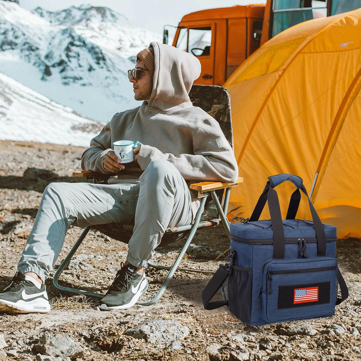 ATRIPACK lunch box MOLLE webbing shows versatile attachment for pouches and keys.
