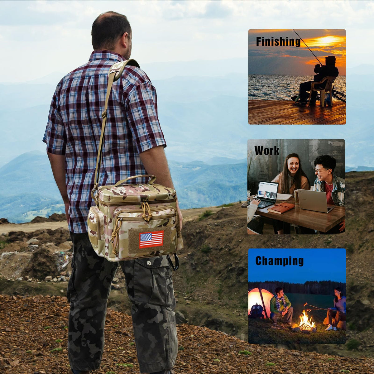 ATRIPACK lunch box open showing organized compartments for on the go meals.