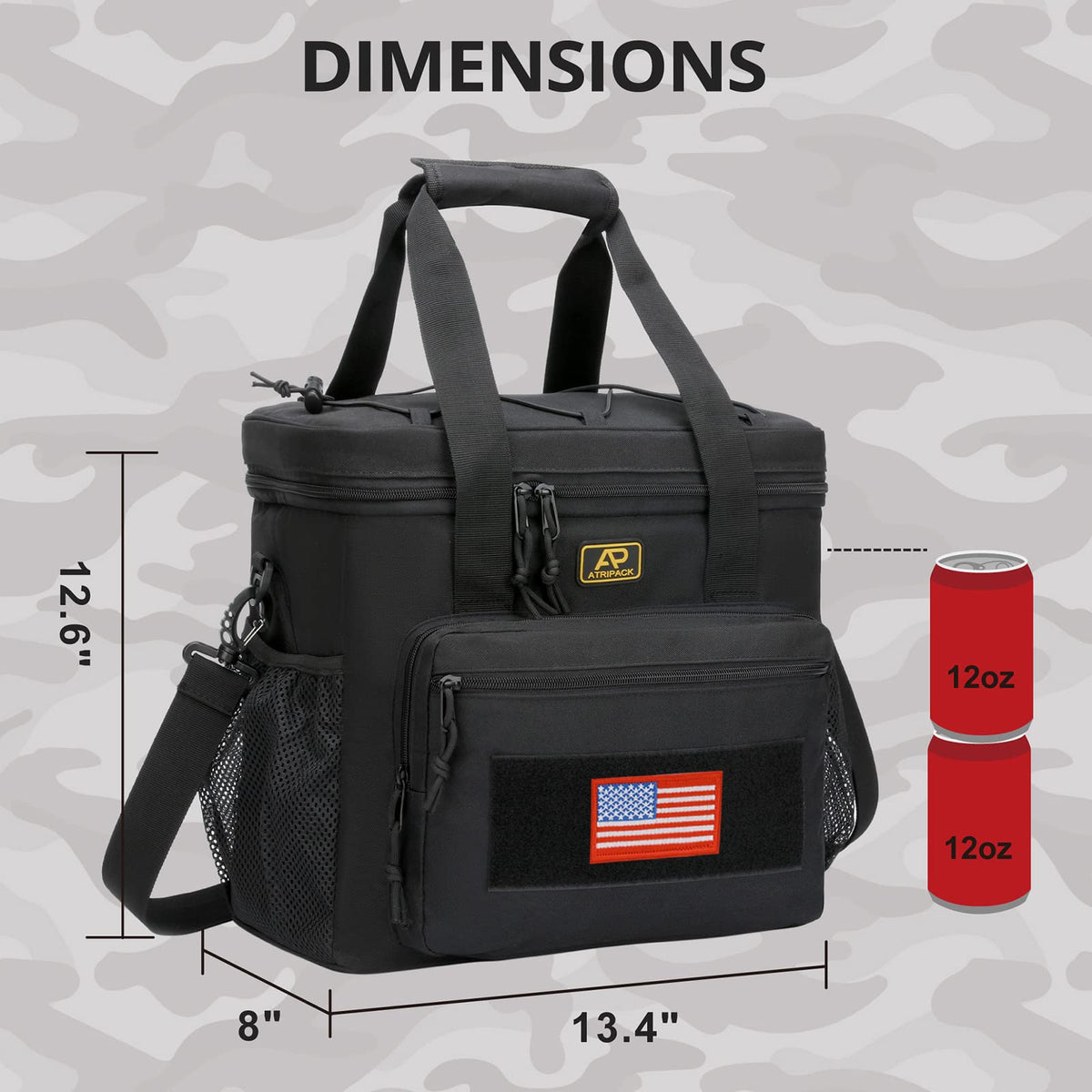 ATRIPACK lunch box detachable shoulder strap for hands free carry