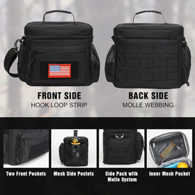 ATRIPACK lunch box side pocket picture highlights water bottle or utensils.