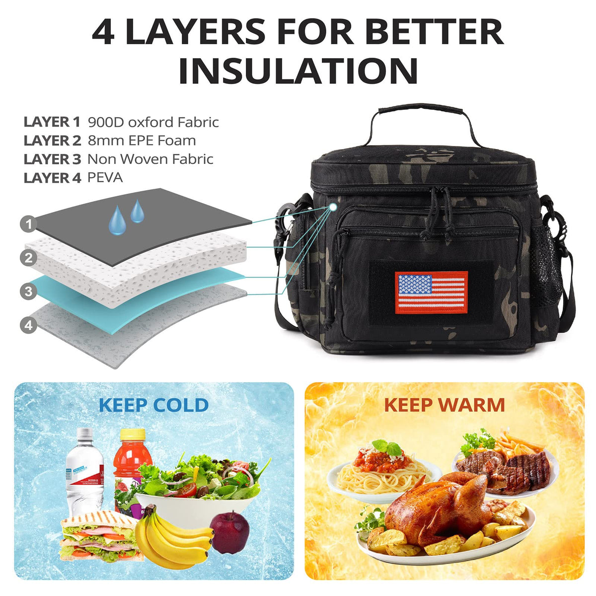 ATRIPACK lunch box with waterproof oxford fabric for durable daily use