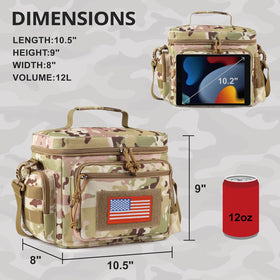 ATRIPACK lunch box exterior made from waterproof 900D Oxford fabric withstands wear.