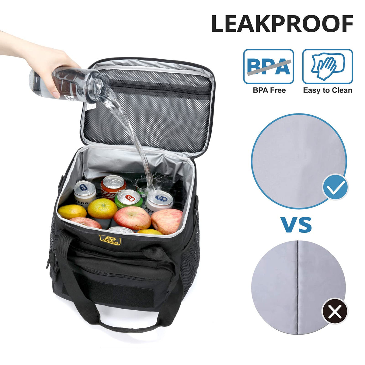 ATRIPACK lunch box waterproof 900D Oxford fabric withstands daily use