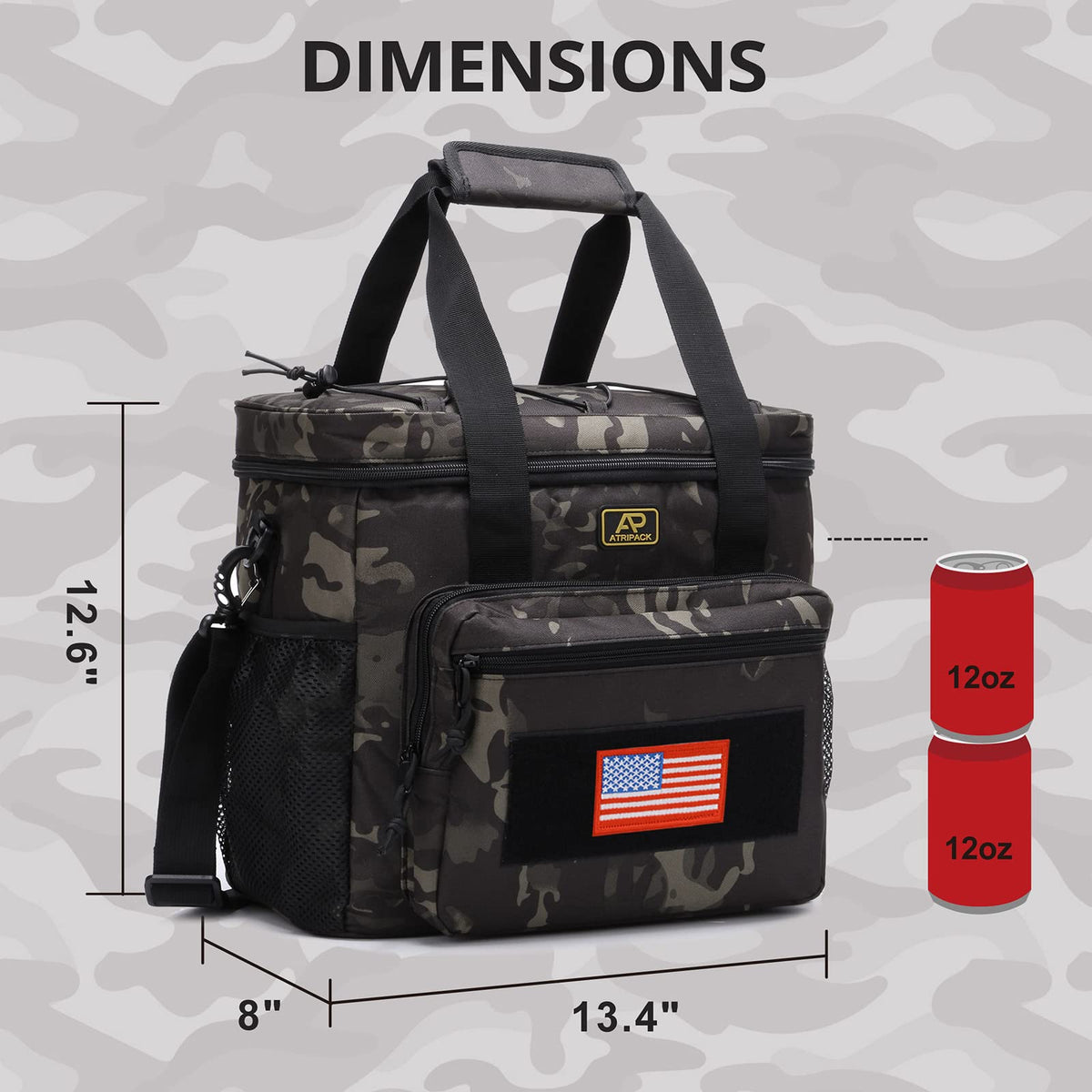 ATRIPACK lunchbox large capacity with bottles, lunch, and fruit