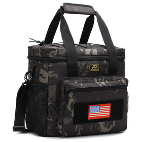 ATRIPACK lunchbox tactical camouflage black in full view for daily use