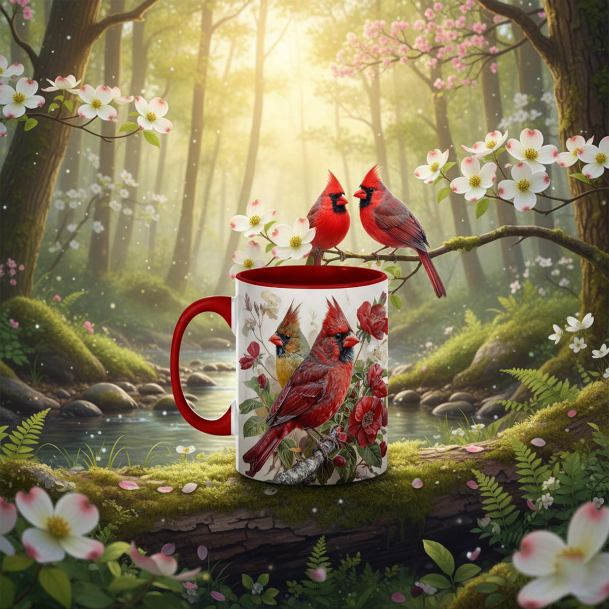 ATSAKA Cardinal mug color-saturated finish with glossy details